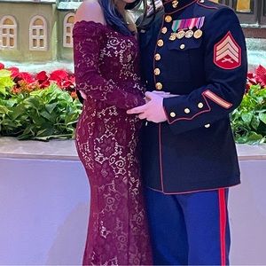 Burgundy formal dress